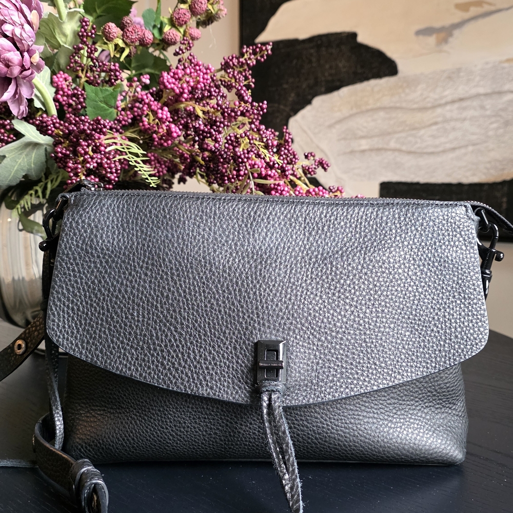 Rebecca Minkoff Darren Top Zip Black On Black Crossbody